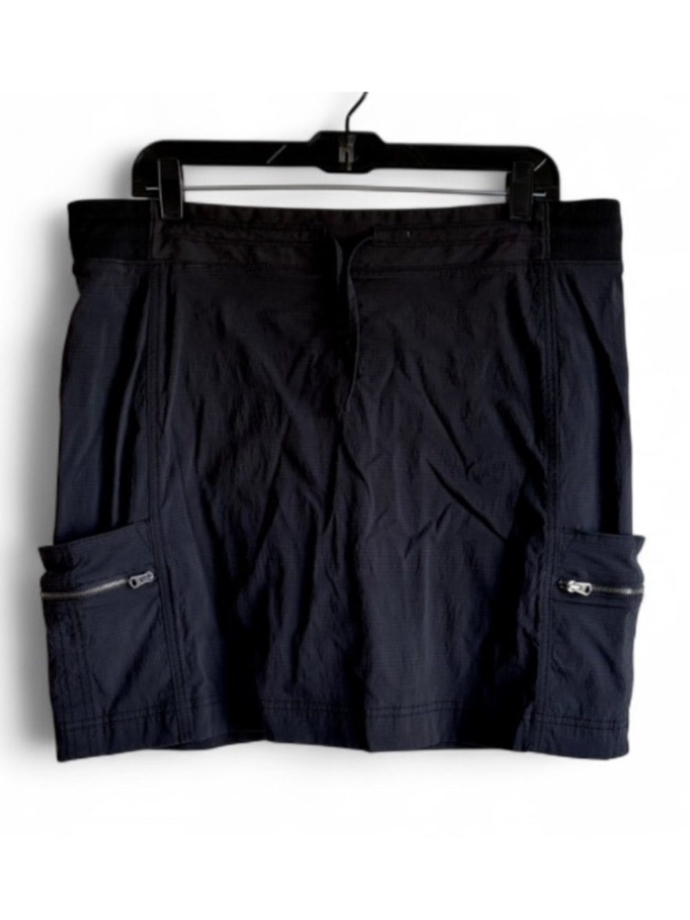 Athleta Black Cargo Skirt with Attached Shorts Size 16